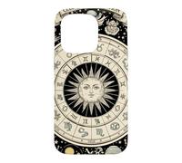 Vintage Celestial Navigation Astrology Zodiac Sun Moon Stars Case for iPhone 15 Pro