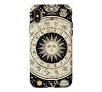 Vintage Celestial Navigation Astrology Zodiac Sun Moon Stars Case for iPhone X/XS