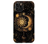 Vintage Celestial Sun Moon Flower Astrology Moon Phases Case for iPhone 11 Pro