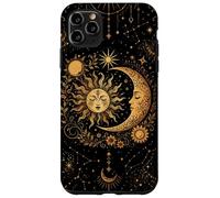 Vintage Celestial Sun Moon Flower Astrology Moon Phases Case for iPhone 11 Pro Max