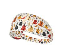 Vintage Cello 1 Print Workout Headbands for Women - Non-Slip Stretchy Sweat Head Bands for Women Hair, Moisture Wicking Sweatband for Sports Running Tennis Athletic Gym Yoga
