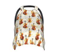 Vintage Cello Print Baby Car Seat Covers, Breathable Nursing Cover Breastfeeding Cover, Stroller Covers, Multi-use Infant Carseat Canopy, Baby Boys Girls Newborn Essentials