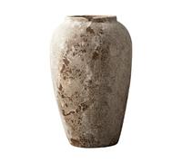 Vintage Ceramic High Floor Vase, with Earthy Tones, Rustic Ceramic Tall Floor Vase, Large Terracotta Vases, Wide Mouth Opening, for Living Room and Entryway