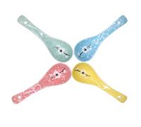 Vintage Ceramic Soup Spoons for Restaurant Use 4pcs