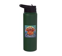 Vintage Cerberus Greek Mythology Lover Three Headed Dog Myth Stainless Steel Insulated Water Bottle