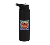 Vintage Cerberus Greek Mythology Lover Three Headed Dog Myth Stainless Steel Insulated Water Bottle