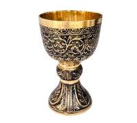 Vintage Chalice Medieval Goblet | 1x Solid Brass Red Wine Glass Cups of Royal King Arthur - Renaissance, Birthday Gifts Christmas Wedding Anniversary Novelty Ceremonial Drinkware (Duke Goblet)
