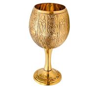 Vintage Chalice Medieval Goblet | 1x Solid Brass Red Wine Glass Cups of Royal King Arthur - Renaissance, Birthday Gifts Christmas Wedding Anniversary Novelty Ceremonial Drinkware (Emperor's Chalice)