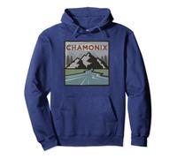 Vintage Chamonix, France Illustration/Retro Chamonix Pullover Hoodie