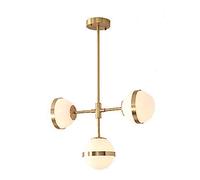 Vintage Chandelier - 5-Light Ceiling Fixture with Frosted Glass Globes for Living Room Dining Room Kitchen - Modern Black Pendant Lighting Decor