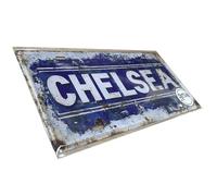 Vintage Chelsea Metal Tin Sign - 30x15cm - Retro Distressed Wall Art Plaque