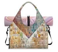 Vintage Chemistry Periodic Table Sports Duffel Bag for Women Men Weekend Overnight Bag with Shoe Compartment Shoulder Tote Luggage Bag for Yoga Gym Travel