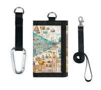 Vintage Chemistry Periodic Table Wallet Slim Small Pocket Money Organisers Bag Lightweight Portable Change Purse