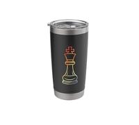 Vintage Chess Piece One Line Drawing Stainless Steel Insulated Tumbler
