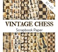VINTAGE CHESS Scrapbook Paper: Decorative Scrapbooking Pages Inspired By Chess Playing, Chessboard, Pawns | Watercolor Brown And Beige Vintage ... Kid's Crafts, Card Decoration, Collage