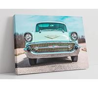 Vintage Chevrolet Rockabilly 50S Canvas Wall Art Picture Print - 18 inch wide x 12 inch high (Frame Depth 30mm)