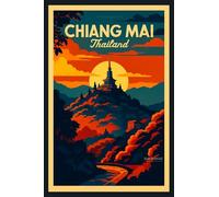Vintage Chiang Mai Travel Poster Showcasing Sunset Serenity_result - A4 Travel City Poster Wall Art Home Decor Art Print Featuring Urban Landmarks and Global Views for Stylish Interior Display