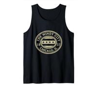 Vintage Chicago Illinois The Windy City Flag 1837 Distressed Tank Top