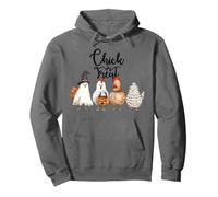 Vintage Chick Or Treat Halloween Witch Spooky Chicken Lover Pullover Hoodie