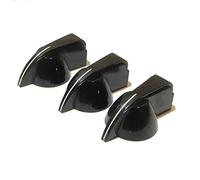 Vintage chicken head guitar/amplifier knobs 3x in black Bakelite