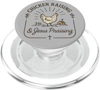 Vintage Chicken Raising And Jesus Praising Cool-Looking Farm PopSockets PopGrip for MagSafe