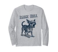 Vintage Chihuahua 'Raise Hell' Barking Chihuahua Long Sleeve T-Shirt