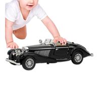 Vintage Child Kid High Simulation Pull Back Car Toy Alloy Vehicle for Play Gift, Durable Red/Black/White 6.5 * 2.4 * 1.8in, Birthday/Christmas/New Year (Black)