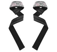 Vintage Chinese Floral Peony Grey Peach Fitness Lifting Straps 26" Neoprene Padded Gym Workout Straps for Powerlifting, Strength Training, Bodybuilding guantes de ejercicio