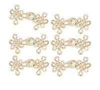 Vintage Chinese Knot Waist Fastener Pin Metal Waist Adjuster Nonrust Adjustable for Loose Pants 3/6Sets