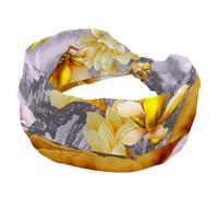 Vintage Chinese Magnolia Flower Women’s Headbands, Elastic Wide Turban Headband, Soft Head Bands, Non Slip Hairband for Yoga Workout Sport Running