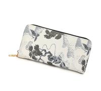 Vintage Chinese Styles Long PU Leather Wallet with Multiple Card Slots and Zippers Design Holder Phone Pouches PU Leather Business Holder, Black, Mass Beauty
