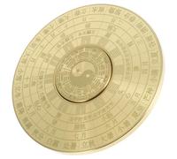 Vintage Chinese with Rotatable Eight Trigrams Design, Tabletop Decor | Golden Finish, Smooth Break-resistant Surface, Compact Pocketable Fidget for Collectors, Camping Enthusiasts, Study Spaces