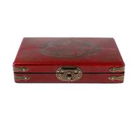 Vintage Chinese Wooden Bead Arithmetic Abacus with Box Ancient Calculator