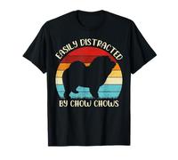Vintage Chow Chow Dog Lover Easily Distracted By Chow Chows T-Shirt