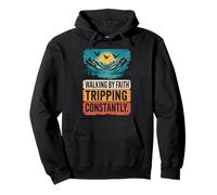 Vintage Christian Bible Walking By Faith Tripping Constantly Pullover Hoodie