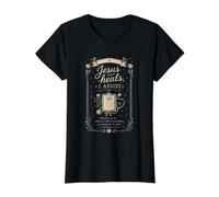 Vintage Christian Nurse Faith Scripture Caring Message Value Graphic T-Shirt, Women, Black, M