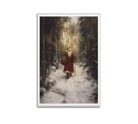 Vintage Christmas Art Canvas Poster Bedroom Living Room Decoration Painting Unframe-style 12x18inch(30x45cm)