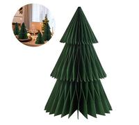 Vintage Christmas Honeycomb Decorations 3D Paper Tree Honeycombs Decoration Honeycomb Paper Christmas Tree Honeycomb Trees Table Centerpiece for Xmas Home Indoor Outdoor Party Decorations Green L