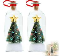 vintage christmas ornaments - message in a bottle kit for decorative bottles, little trees and christmas tree message in a bottle (2)
