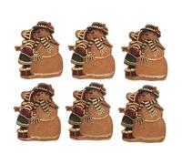 Vintage Christmas Self Adhesive Embellishment - Card Scrapbook Craft (Snowman x H7cm - 6pcs)
