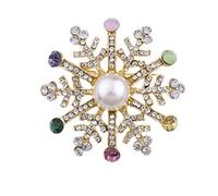 Vintage Christmas Snowflake Brooch Suit Pins Corsage Clothes Accessories