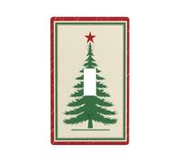 Vintage Christmas Tree with Green White Stripes Light Switch Cover Decorative Single Toggle 1 Gang Wall Plate for Kitchen Farmhouse Bedroom Bathroom Art Decor