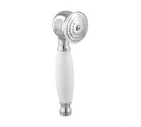 Vintage Chrome Detachable Handheld Shower Head Replacement Bathroom Pressurized Water-Saving Round White 18x5.3cm for Pets High Pressure Shower Head water Saving Shower