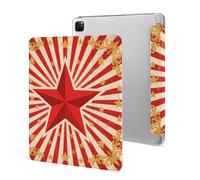 Vintage Circus Background Case for iPad Pro 12.9 Inch 2022/2021/2020(6th/5th/4th Gen) Trifold Stand with Pencil Holder, Soft Silicone Shockproof Protective Cover, Slim Lightweight