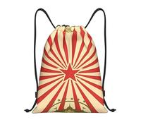 vintage circus background Print Drawstring Backpack Gym Bag Lightweight Sport Sackpack Foldable Gym Sack S