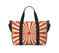 Vintage Circus Background Printed Women's Tote Bag Portable Crossbody Bag Suitable for Gym Workouts Commuting and Travel