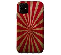 Vintage Circus Tent Stars Red Lines Carnival Distressed Case for iPhone 11