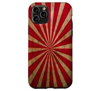 Vintage Circus Tent Stars Red Lines Carnival Distressed Case for iPhone 11 Pro