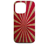 Vintage Circus Tent Stars Red Lines Carnival Distressed Case for iPhone 13 Pro
