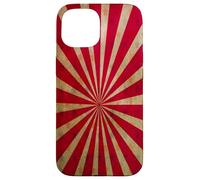 Vintage Circus Tent Stars Red Lines Carnival Distressed Case for iPhone 15